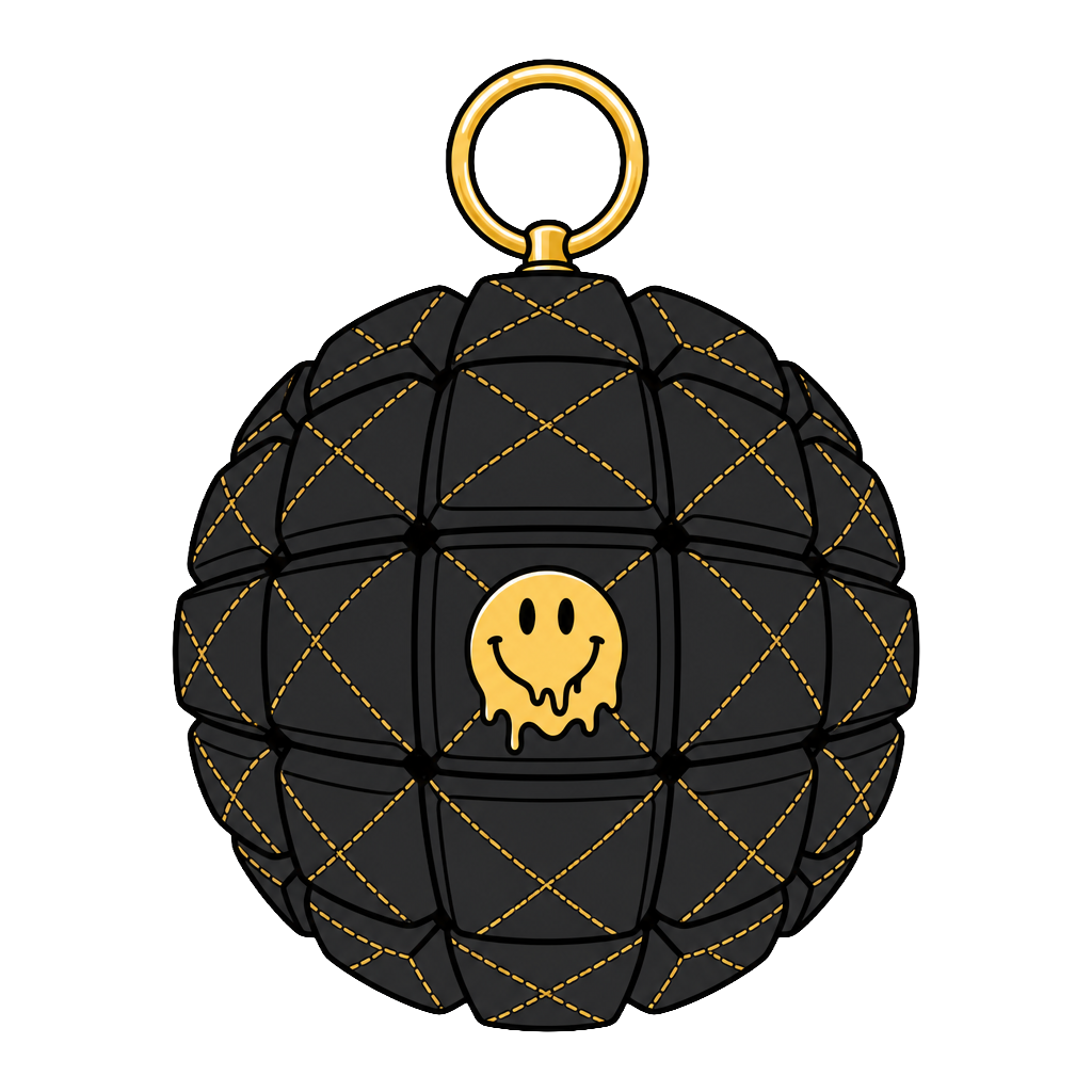 Luxury quilted leather grenade